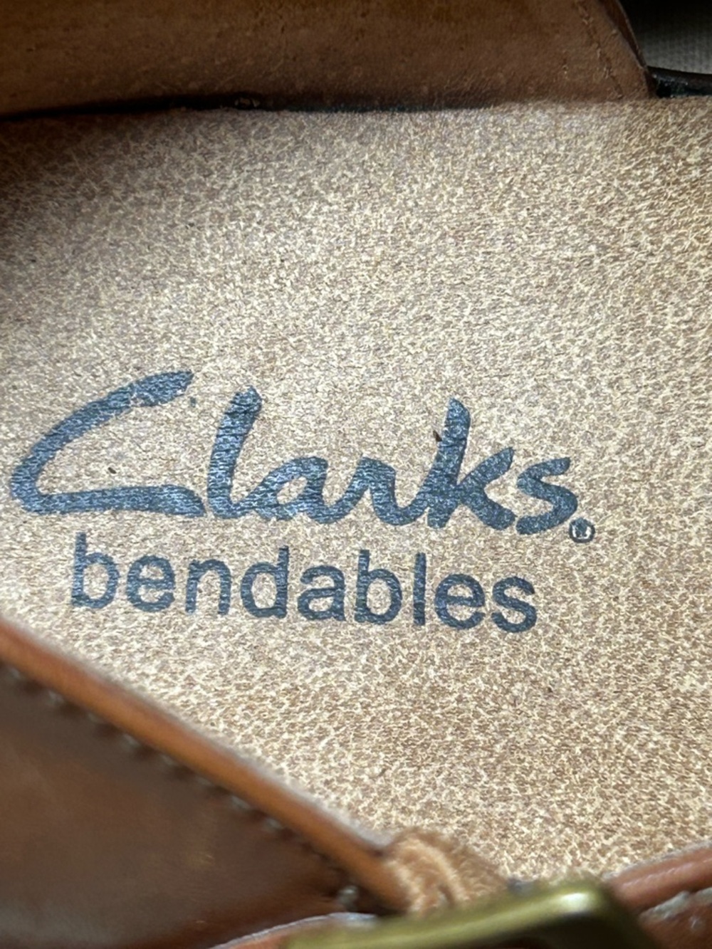 Clarks Bendables Women's 7M Brown Leather Mary Jane Sandals Ankle Strap Buckle - Picture 8 of 15
